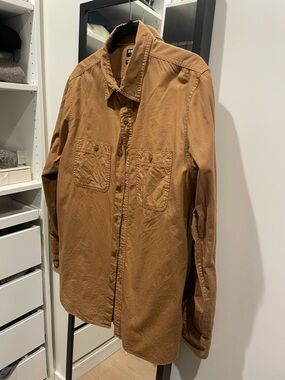 Uniqlo slim fit Men's Casual Button-Up Work shirt - Brown